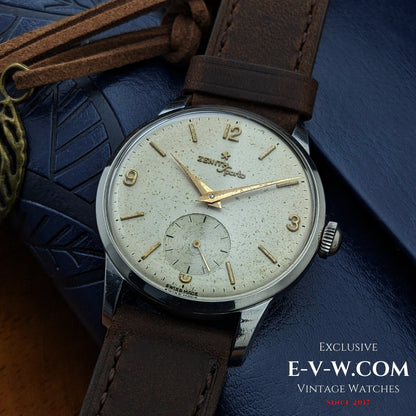 RARE 1950s Zenith Sporto | Cal. 40 | Rare Patented Transparent Dust Cover| Serviced