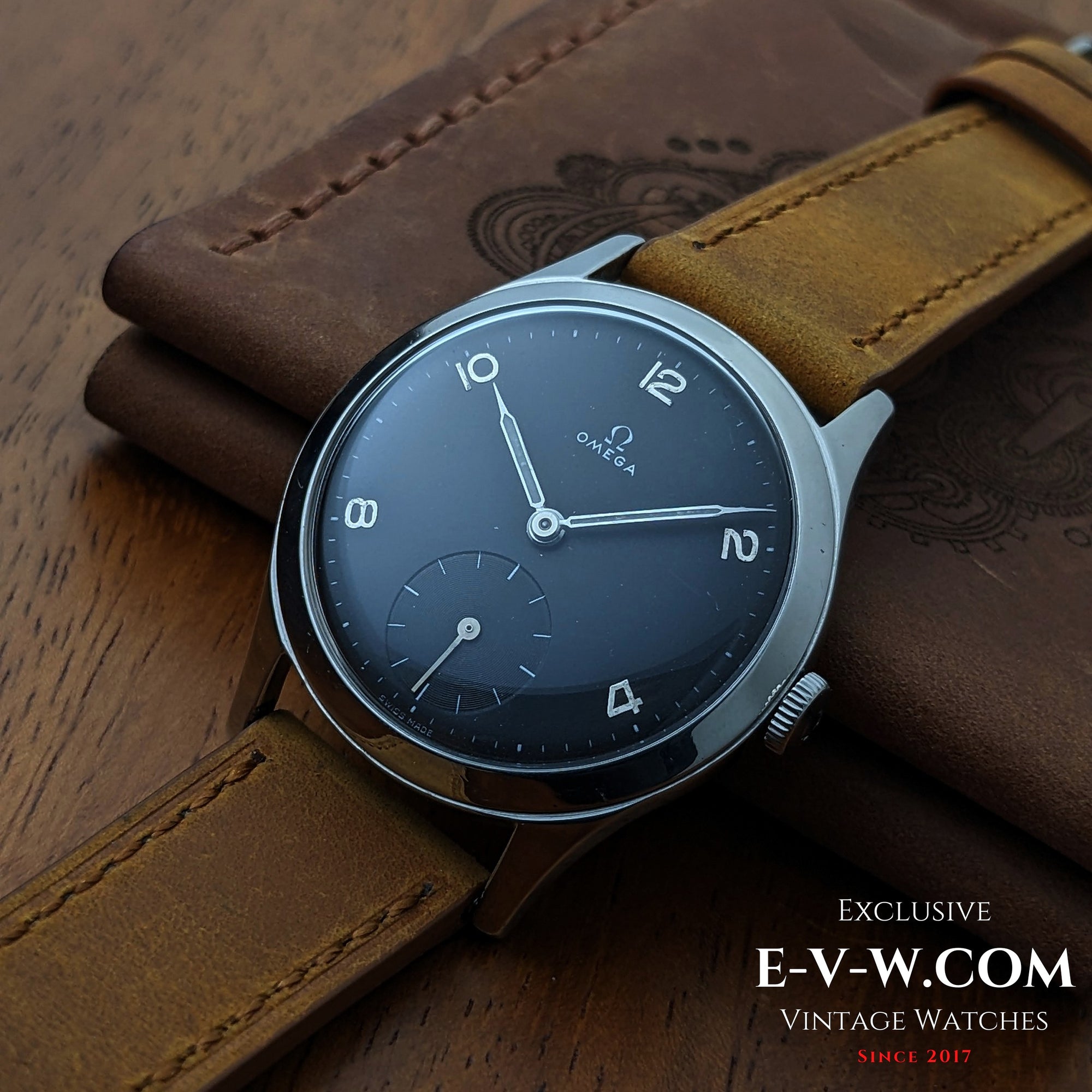 Omega Negro de 75 Años | Ref. 2622-2 | Calibre 265 (familia 30T2) | Vintage 1950