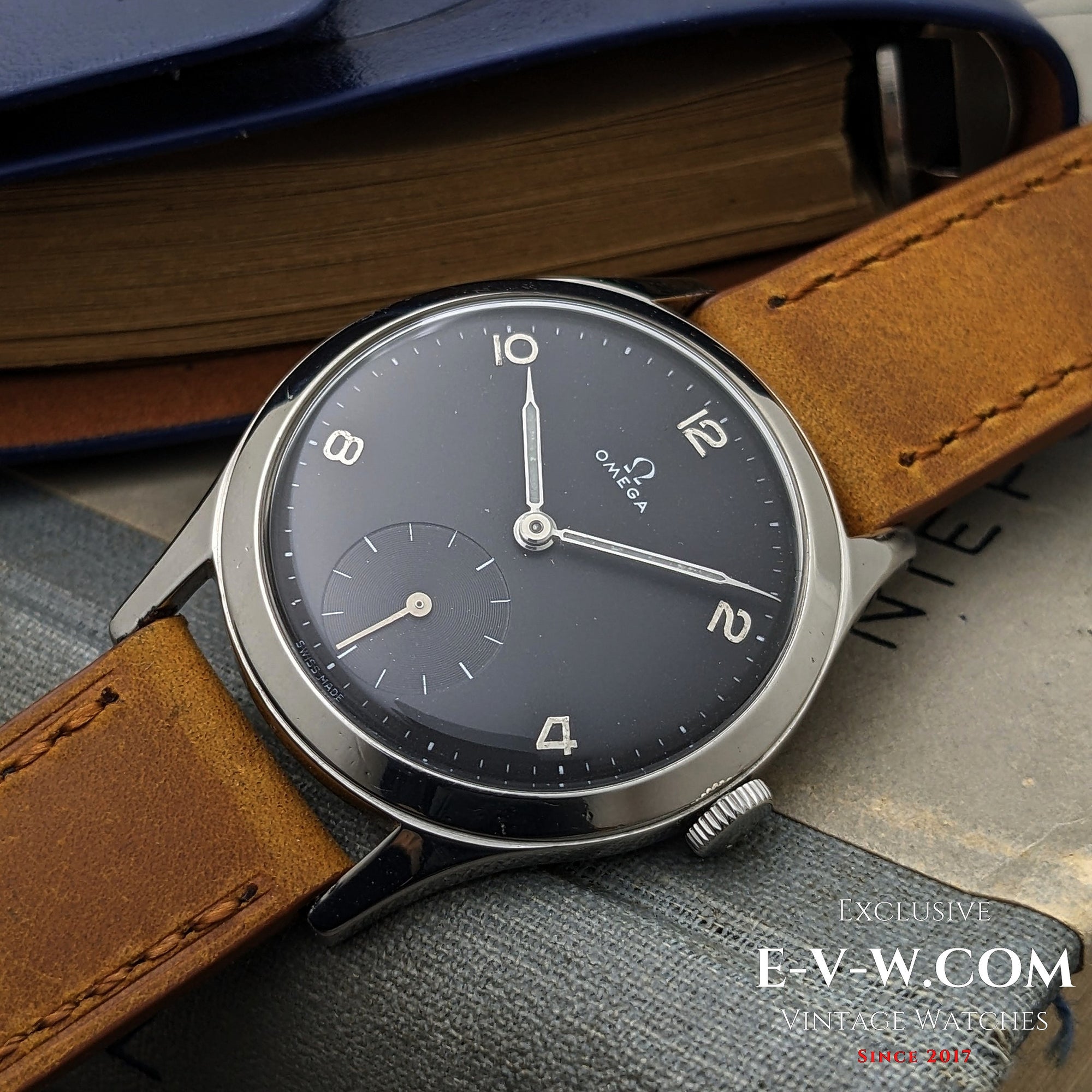 Omega Negro de 75 Años | Ref. 2622-2 | Calibre 265 (familia 30T2) | Vintage 1950