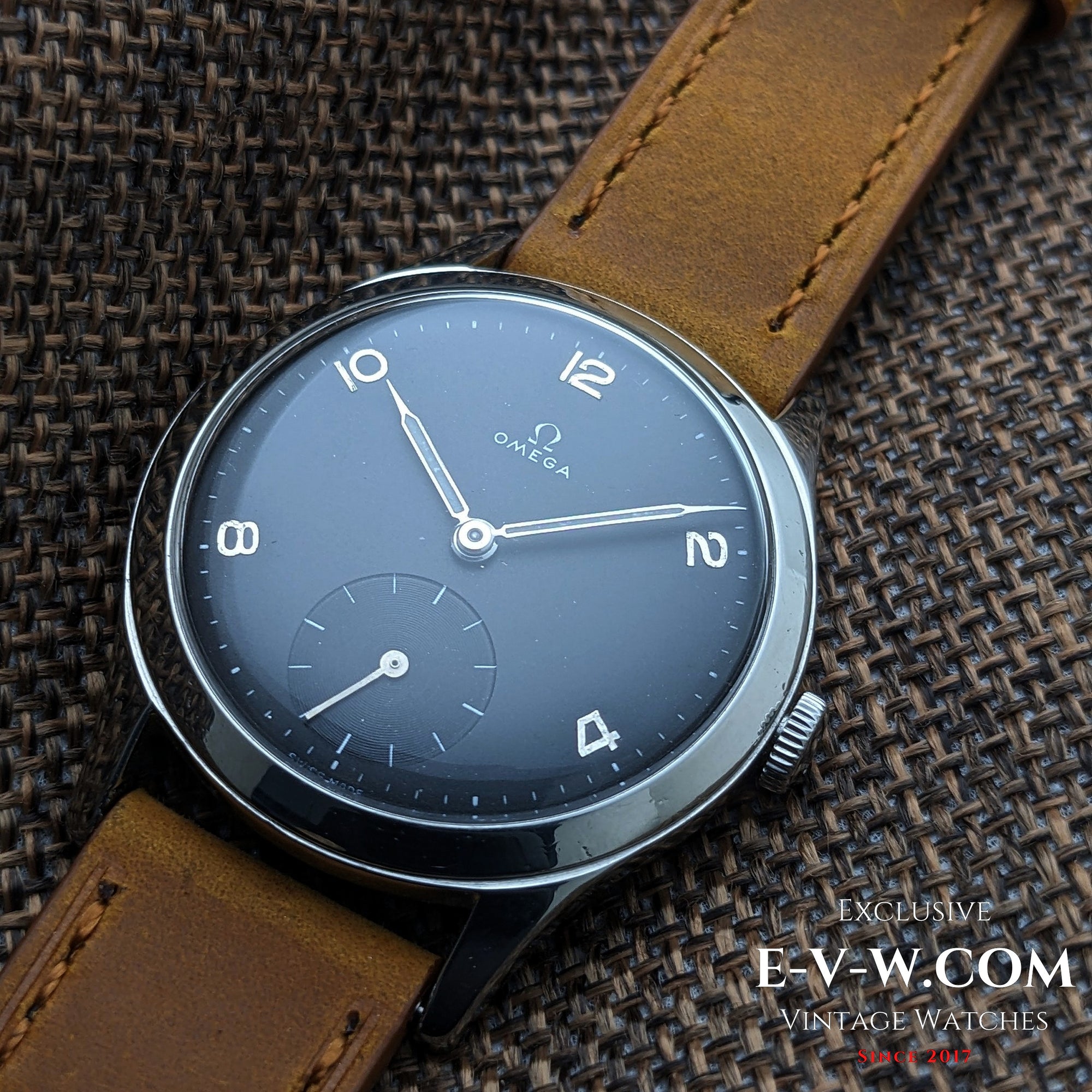 Omega Negro de 75 Años | Ref. 2622-2 | Calibre 265 (familia 30T2) | Vintage 1950