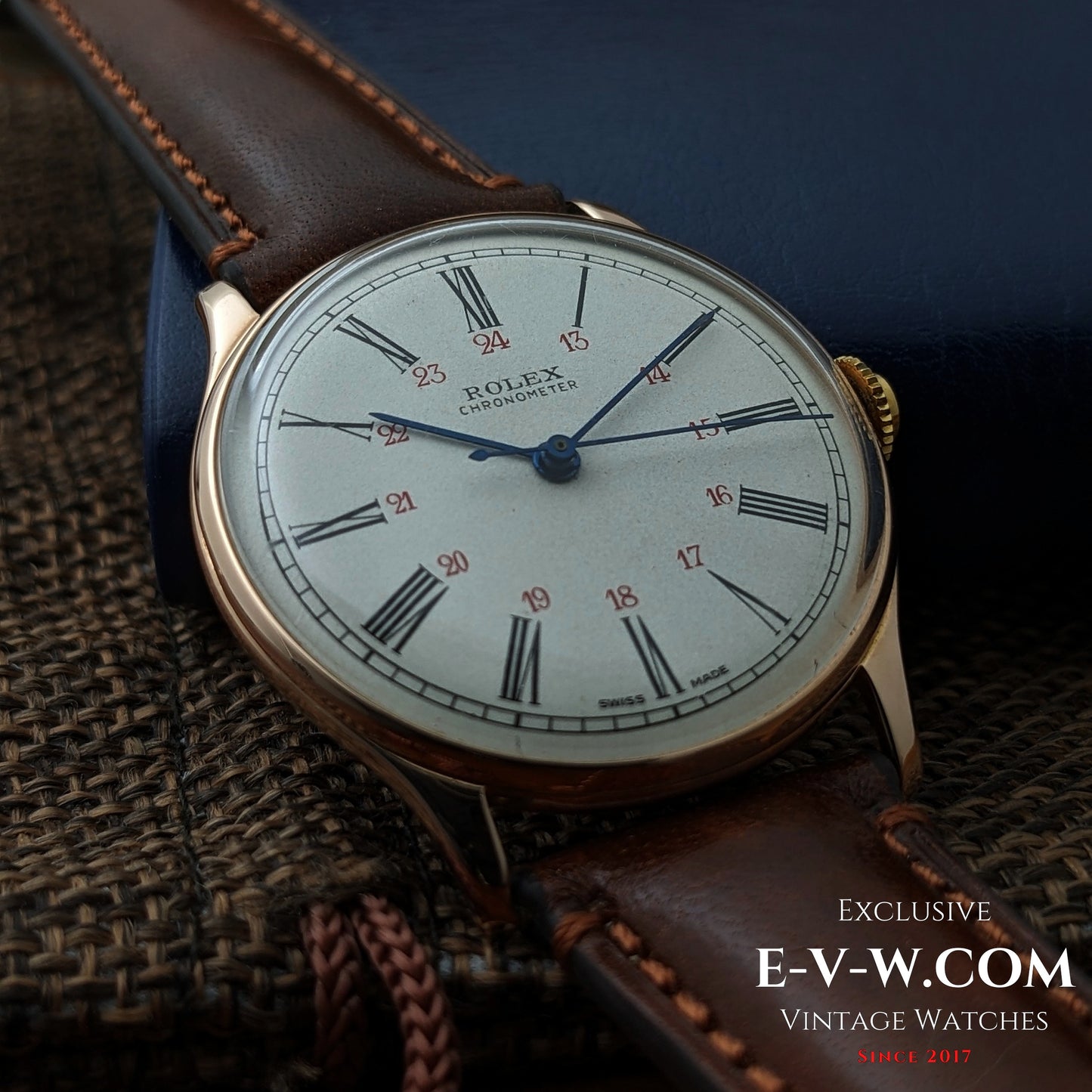 An exceptionally rare early Rolex Chronometer from the pre-Oyster era / Cal 530 /  Ref. 4139 – 14K Gold (c. 1943–1946)