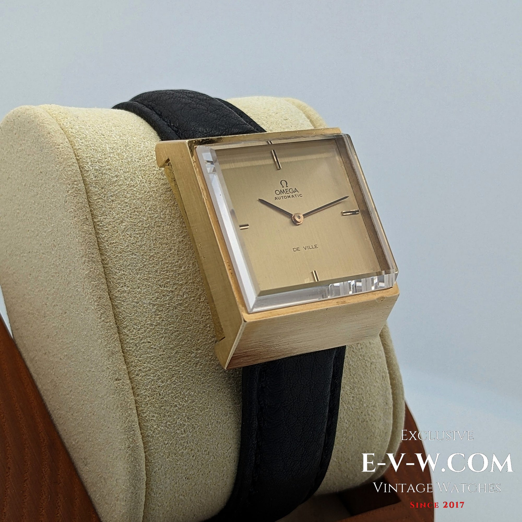 Raro orologio automatico Omega DeVille Super-Emeraude del 1975 / placcato in oro / revisionato 