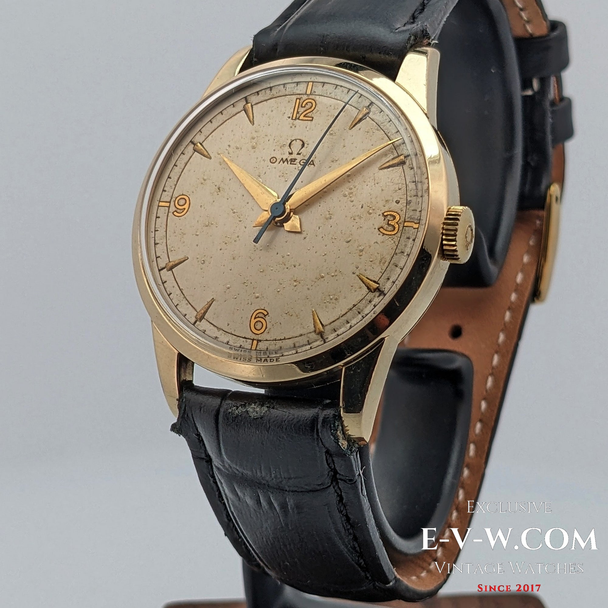 Omega Nachkriegsklassiker / Ref. 2513-2 / Kal. 283 (30T2) / Armbanduhr / 80 Mikron vergoldet / gewartet 