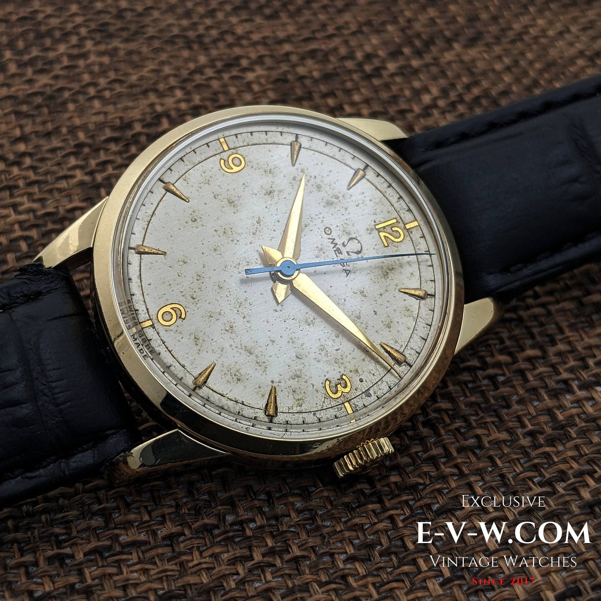 Omega Nachkriegsklassiker / Ref. 2513-2 / Kal. 283 (30T2) / Armbanduhr / 80 Mikron vergoldet / gewartet 