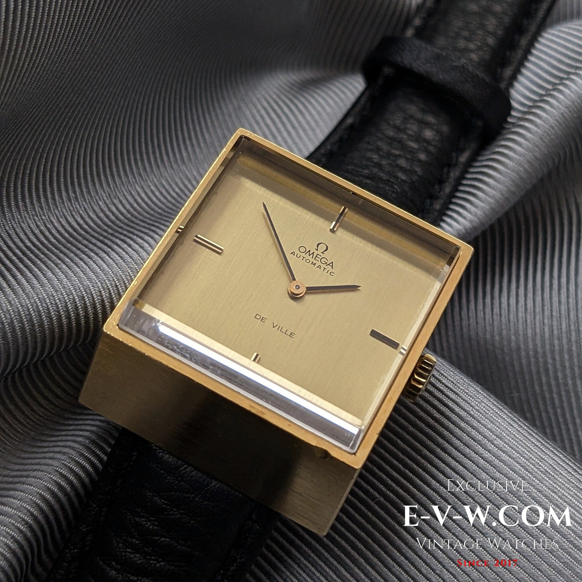 Raro orologio automatico Omega DeVille Super-Emeraude del 1975 / placcato in oro / revisionato 