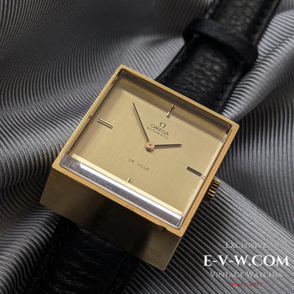 Rare Omega DeVille Super-Emeraude 1975 Automatic Watch / Gold Plated / Serviced