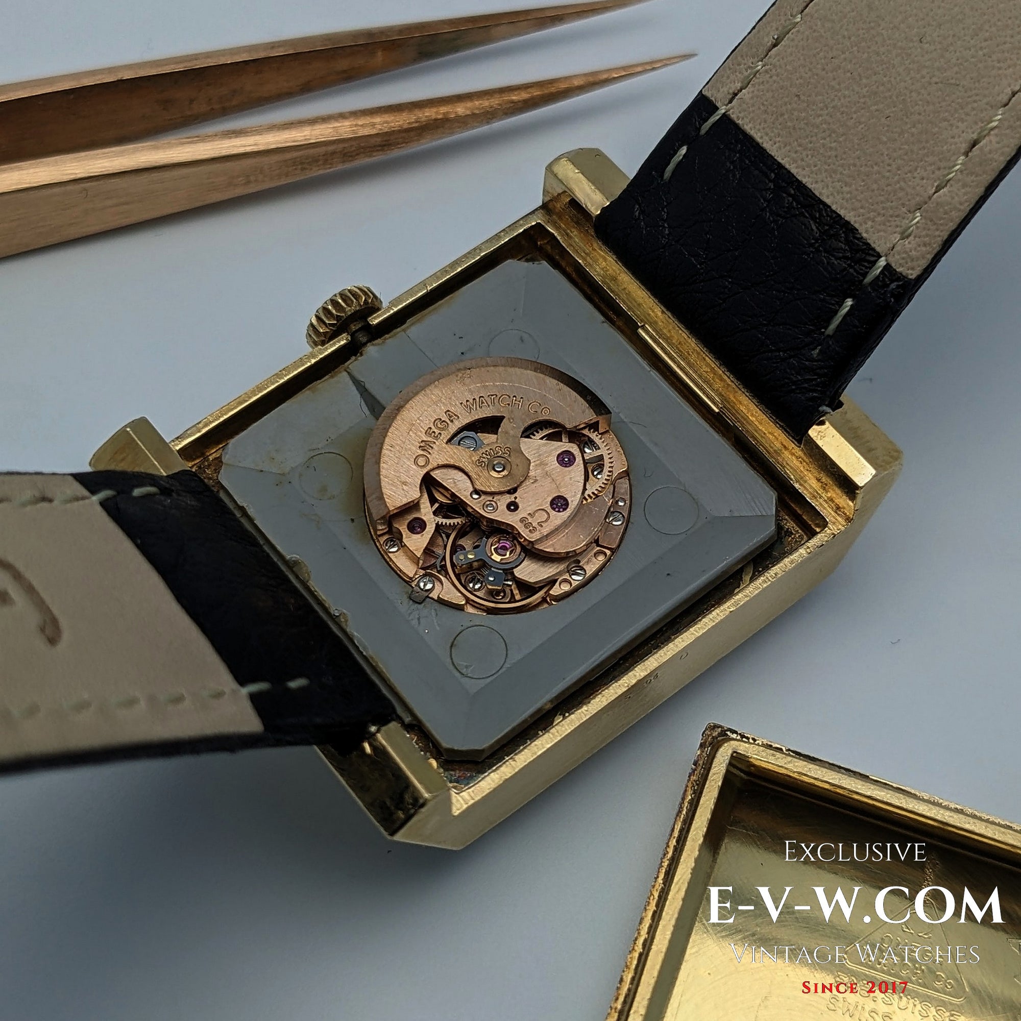 Raro orologio automatico Omega DeVille Super-Emeraude del 1975 / placcato in oro / revisionato 