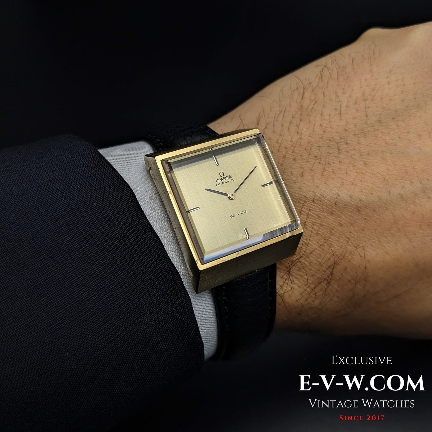 Rare Omega DeVille Super-Emeraude 1975 Automatic Watch / Gold Plated / Serviced