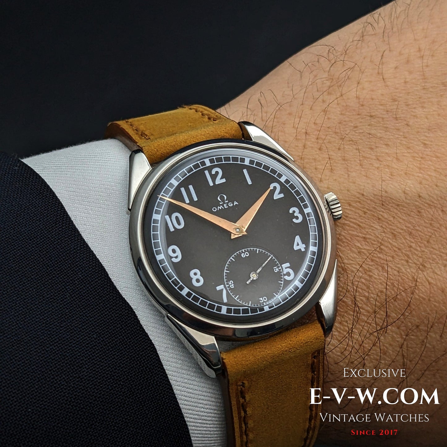 70 Years old Omega Vintage Black Dial | Ref. 2900-1 | Cal 267 (30T2) | Vintage 1956 | Serviced