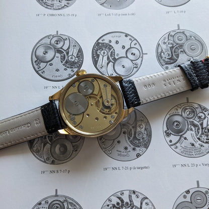 108 Jahre altes antikes Omega-Taschenuhrwerk / Antikes vergoldetes Kaliber 19LB Uhrwerk / Gewartet