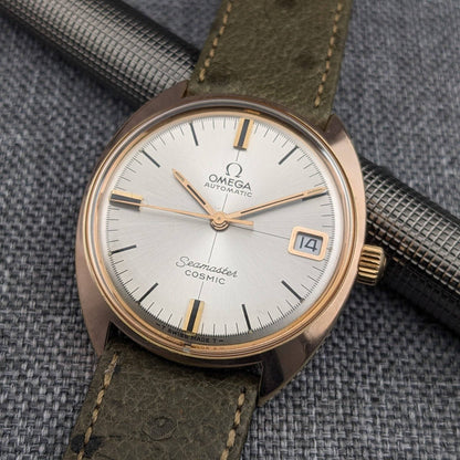 58 Years Old Omega Seamaster Cosmic Automatic / Gold plaque / Ref 166.023 / 1968 Vintage Watch / Serviced