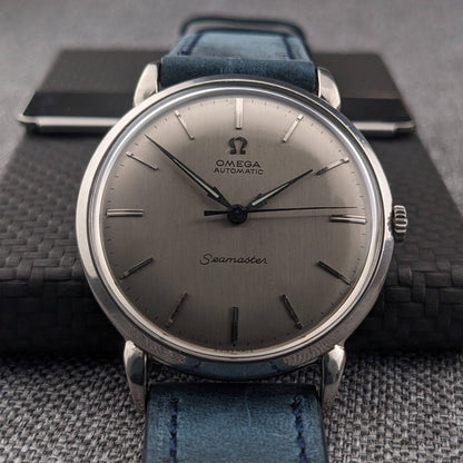 RARE 75 Years Old Omega Seamaster Automatic designed by Cherles Perregaux / Ref 2446-2 / Vintage 1951 / Seerviced