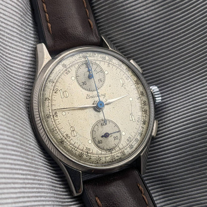 WWII 1945 Breitling Chronograph 178 Vintage / Cal. Venus 170 / Serviced Wristwatch