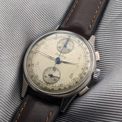 WWII 1945 Breitling Chronograph 178 Vintage / Cal. Venus 170 / Serviced Wristwatch