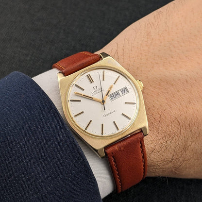1972 Vintage Omega Geneve Day-Date / Ref 166.0120 / Automatic Vintage Watch / Serviced