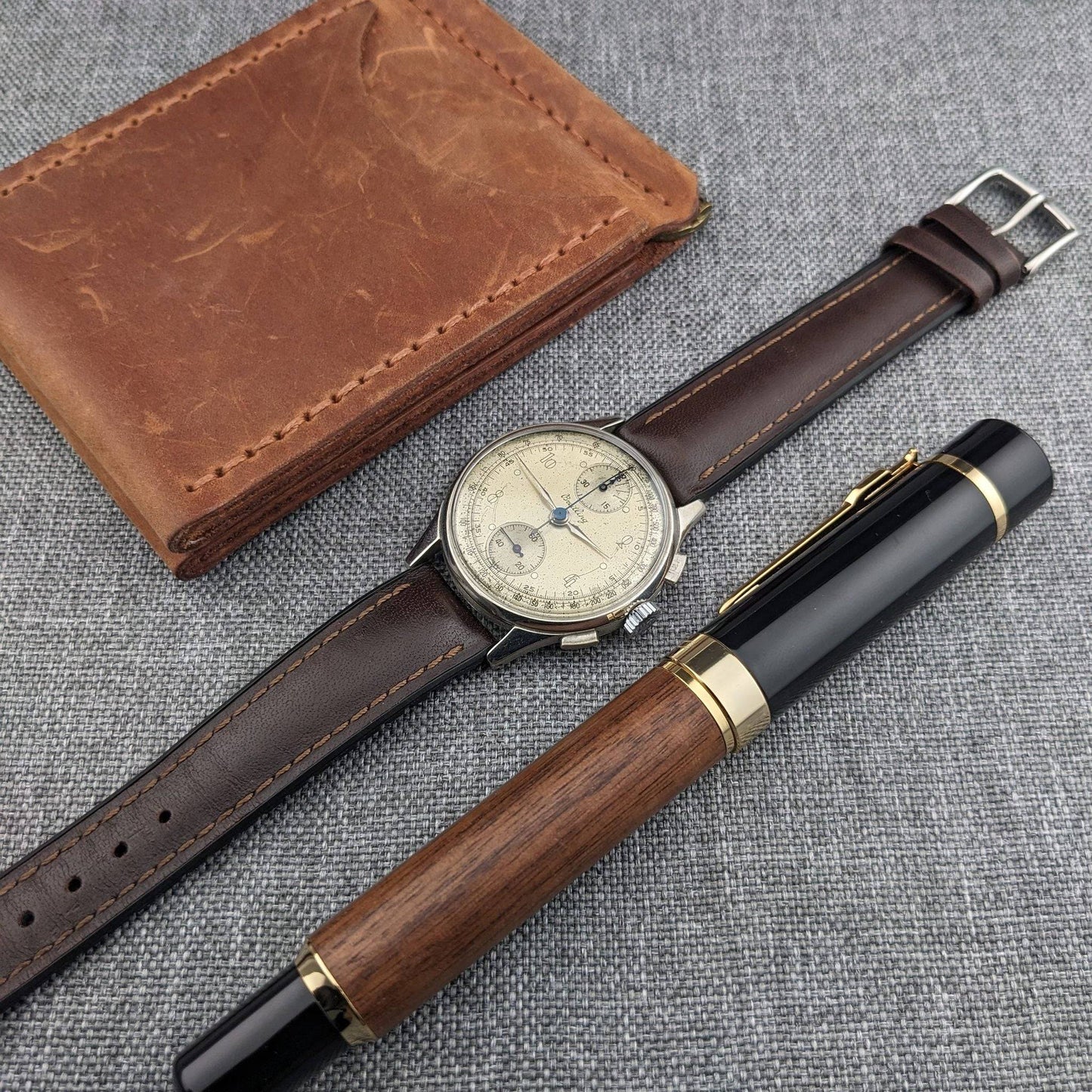 WWII 1945 Breitling Chronograph 178 Vintage / Cal. Venus 170 / Serviced Wristwatch