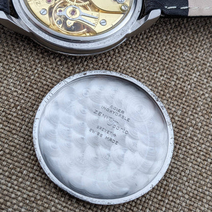 67 Years Old Zenith Sporto 1959 Vintage Wristwatch with Caliber 40T / Patented Transparent Dust Cover / Serviced