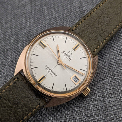 58 Years Old Omega Seamaster Cosmic Automatic / Gold plaque / Ref 166.023 / 1968 Vintage Watch / Serviced