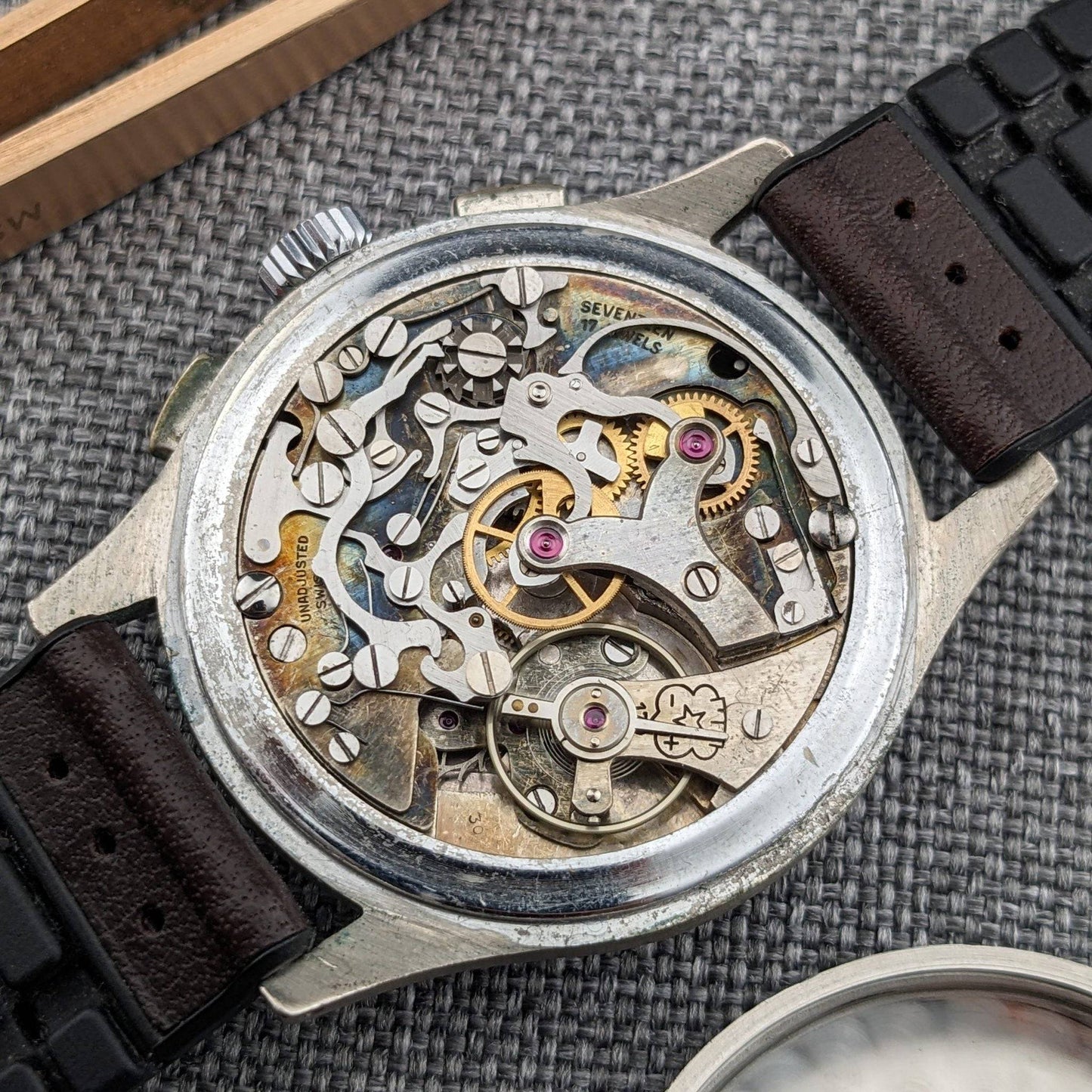 WWII 1945 Breitling Chronograph 178 Vintage / Cal. Venus 170 / Serviced Wristwatch