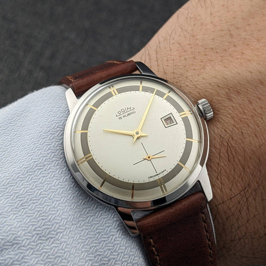 1960s Prim 15 RUBINU Caliber 0121 Manual Wind Wristwatch / Sesrviced