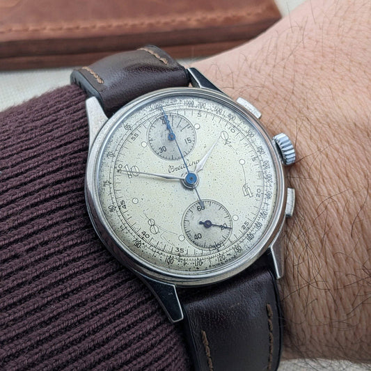 WWII 1945 Breitling Chronograph 178 Vintage / Cal. Venus 170 / Serviced Wristwatch