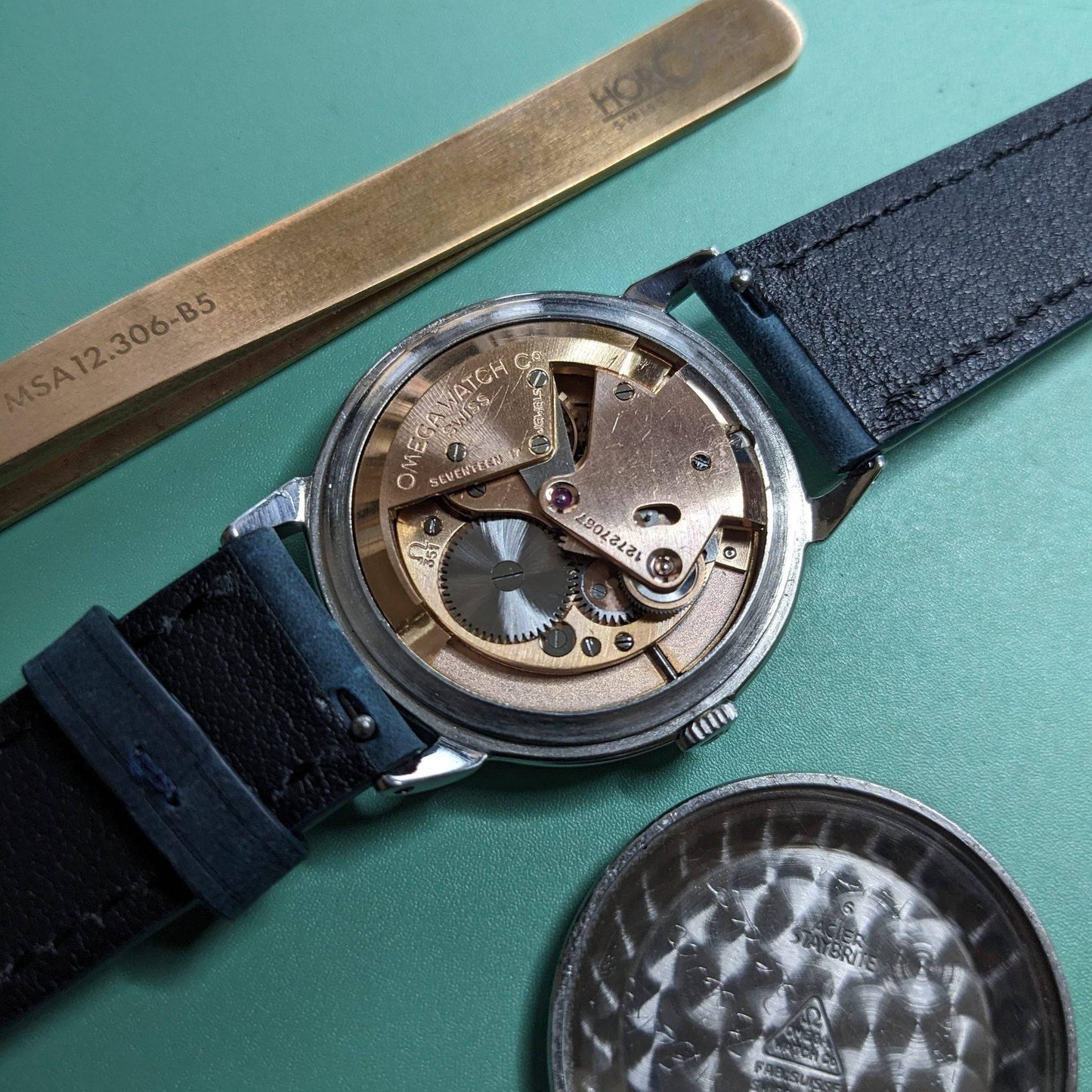 RARE 75 Years Old Omega Seamaster Automatic designed by Cherles Perregaux / Ref 2446-2 / Vintage 1951 / Seerviced