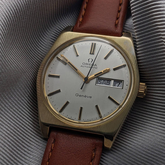 1972 Vintage Omega Geneve Day-Date / Ref 166.0120 / Automatic Vintage Watch / Serviced