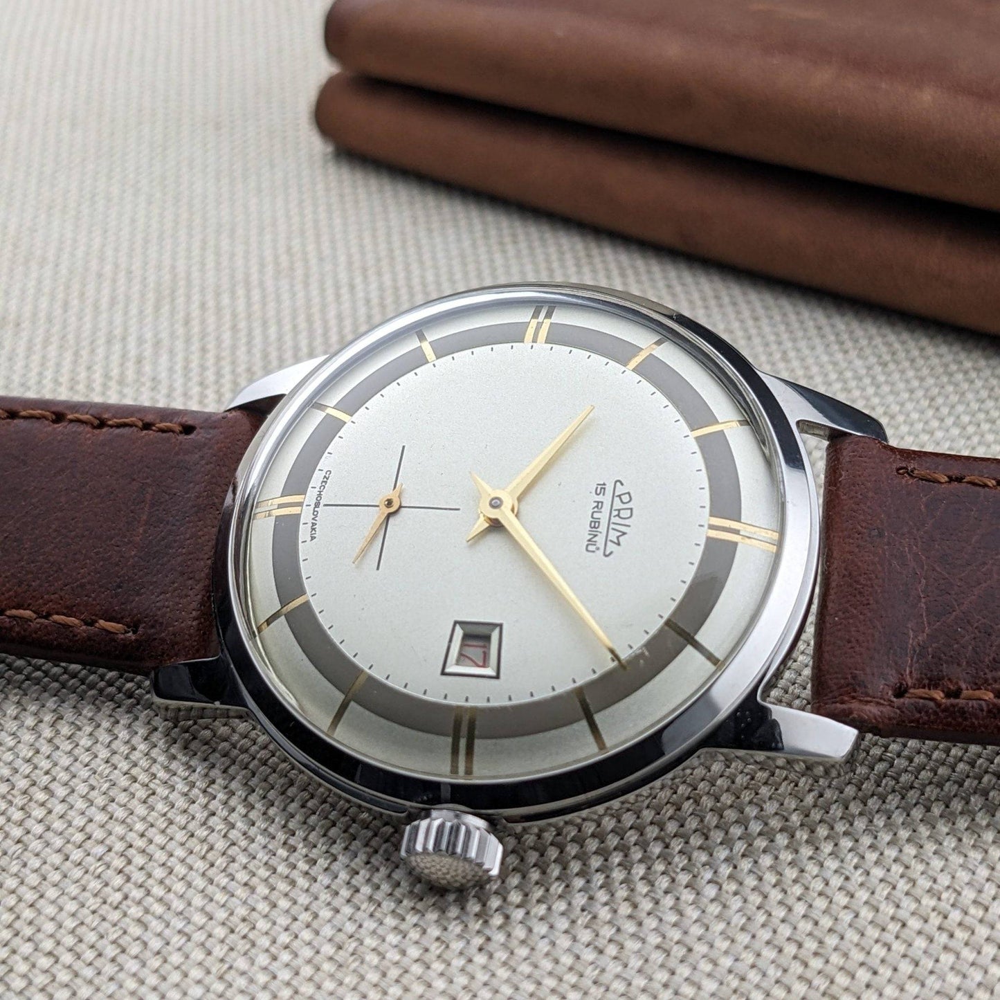 1960s Prim 15 RUBINU Caliber 0121 Manual Wind Wristwatch / Sesrviced