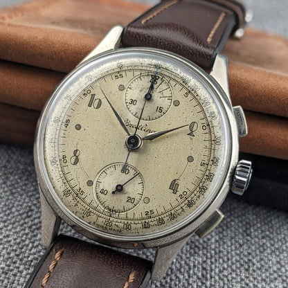 WWII 1945 Breitling Chronograph 178 Vintage / Cal. Venus 170 / Serviced Wristwatch