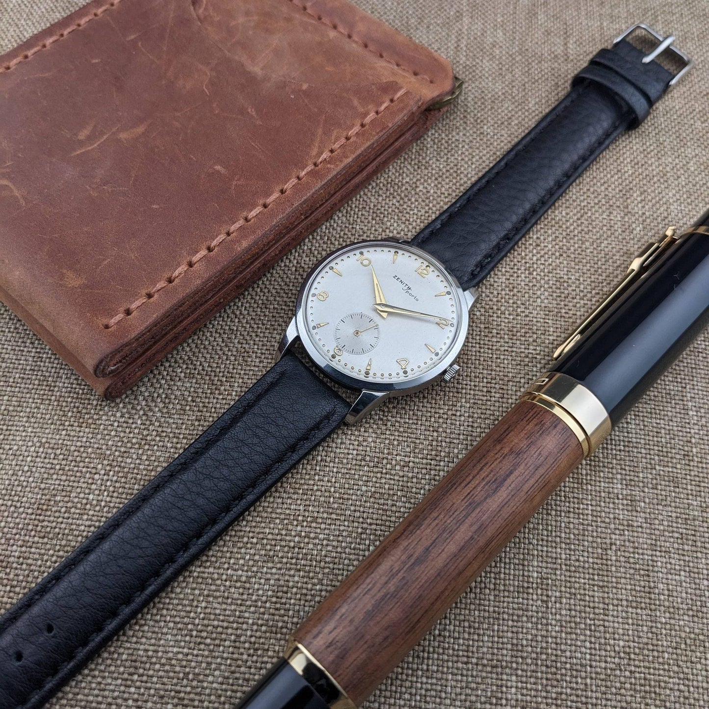 67 Years Old Zenith Sporto 1959 Vintage Wristwatch with Caliber 40T / Patented Transparent Dust Cover / Serviced