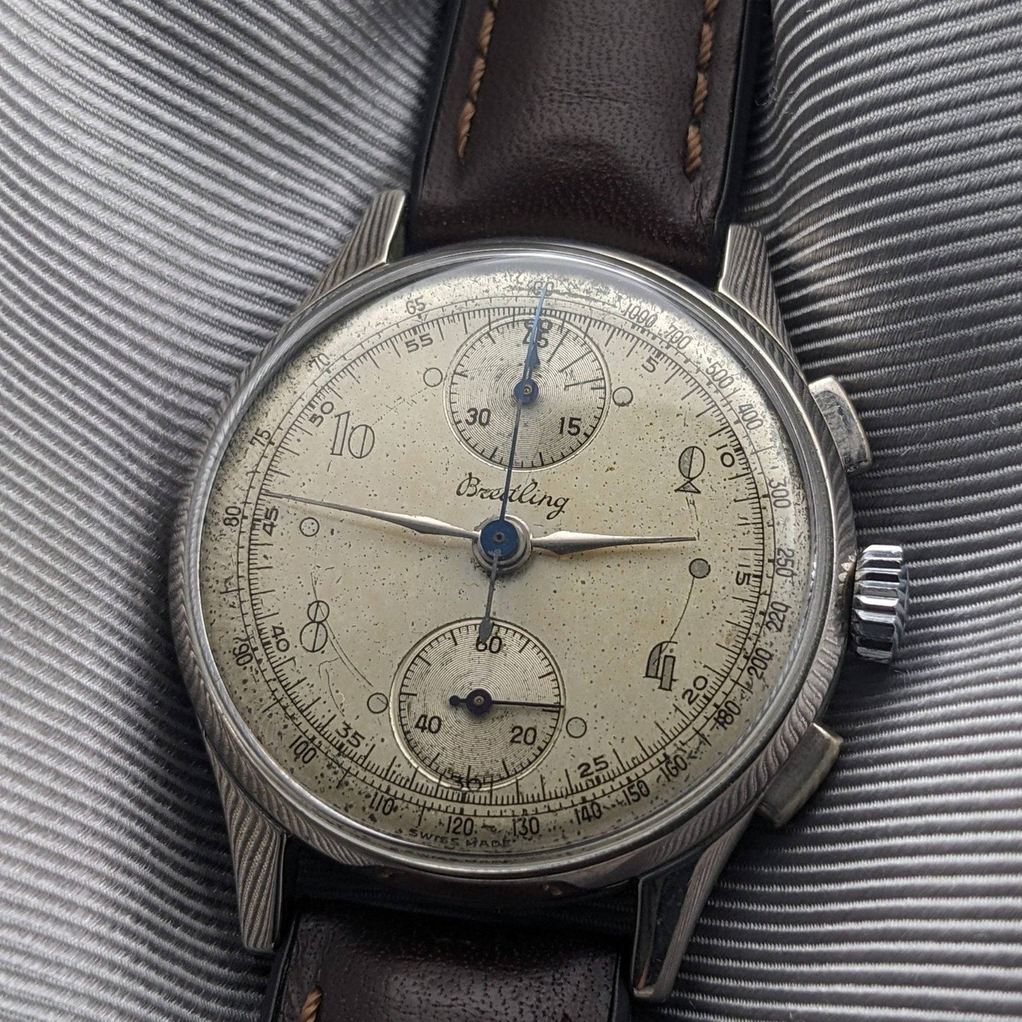 WWII 1945 Breitling Chronograph 178 Vintage / Cal. Venus 170 / Serviced Wristwatch