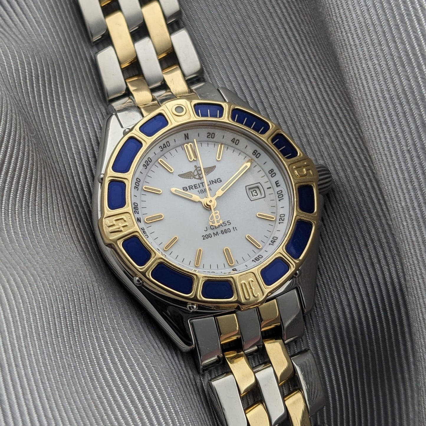 Breitling J Class Lady Gold-Steel with documents / Ref D52065 dial