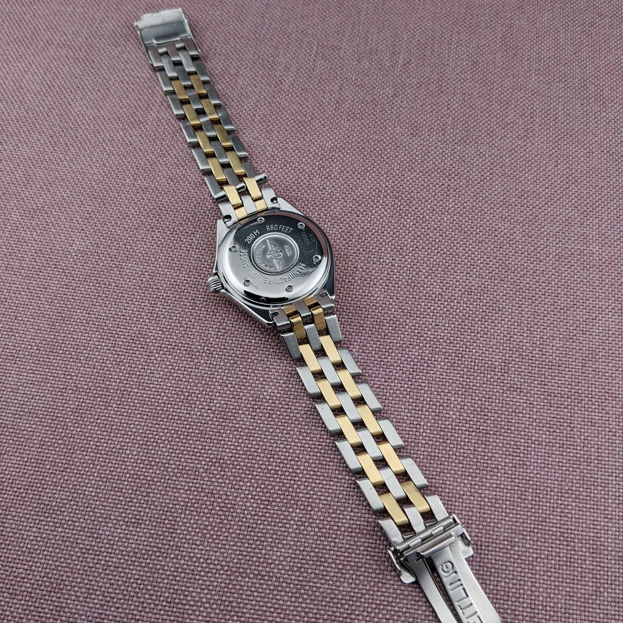 Breitling J Class Lady Gold-Steel with documents / Ref D52065 vintage watch