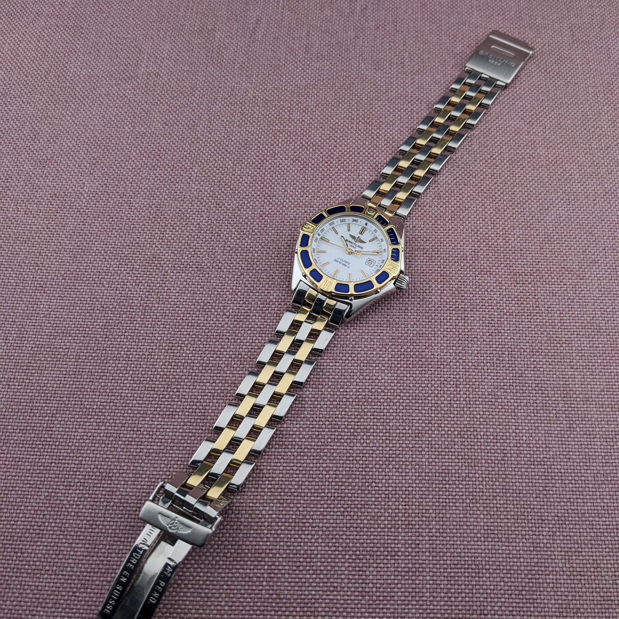 Breitling J Class Lady Gold-Steel with documents / Ref D52065 vintage watch
