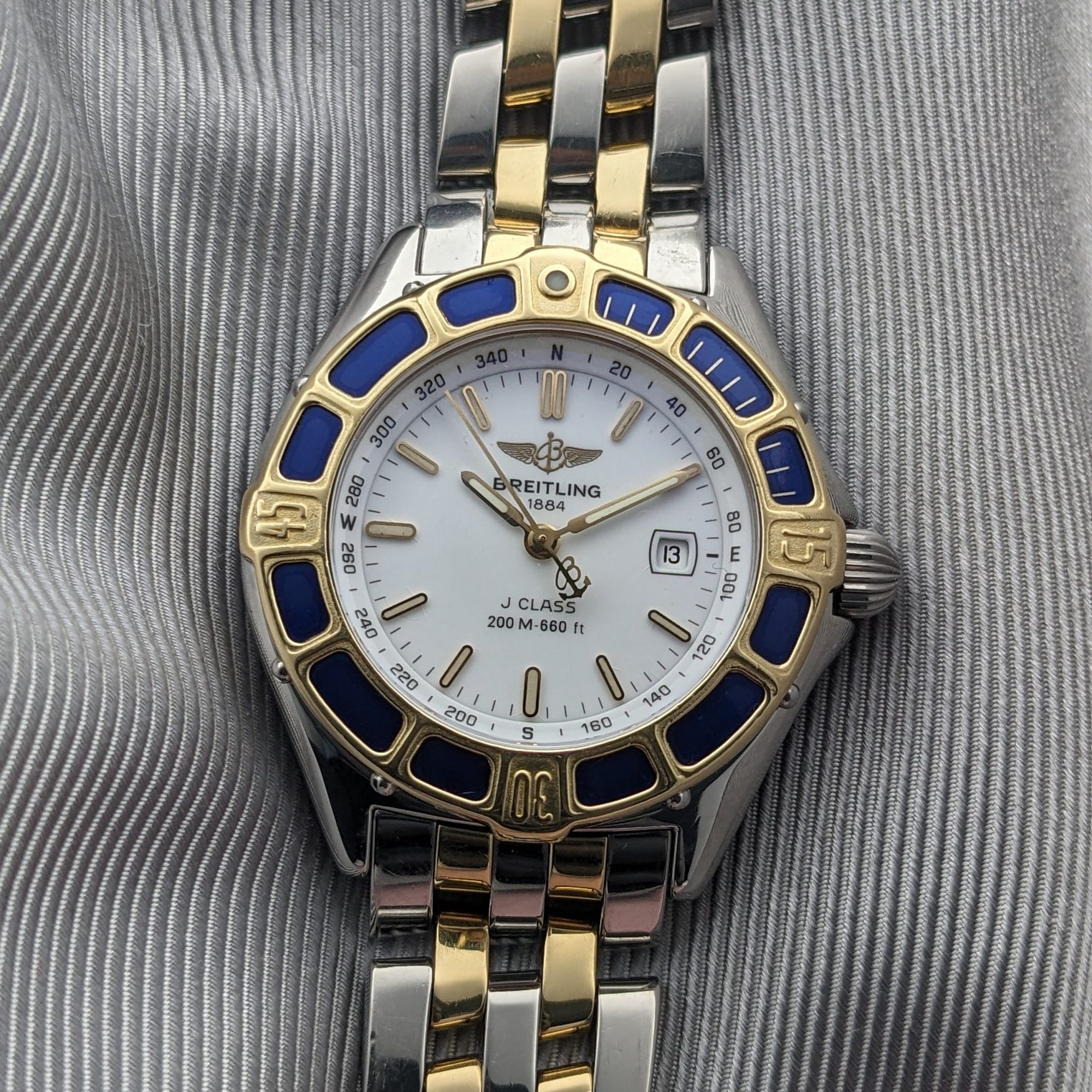 Breitling J Class Lady Gold-Steel with documents / Ref D52065 vintage watch