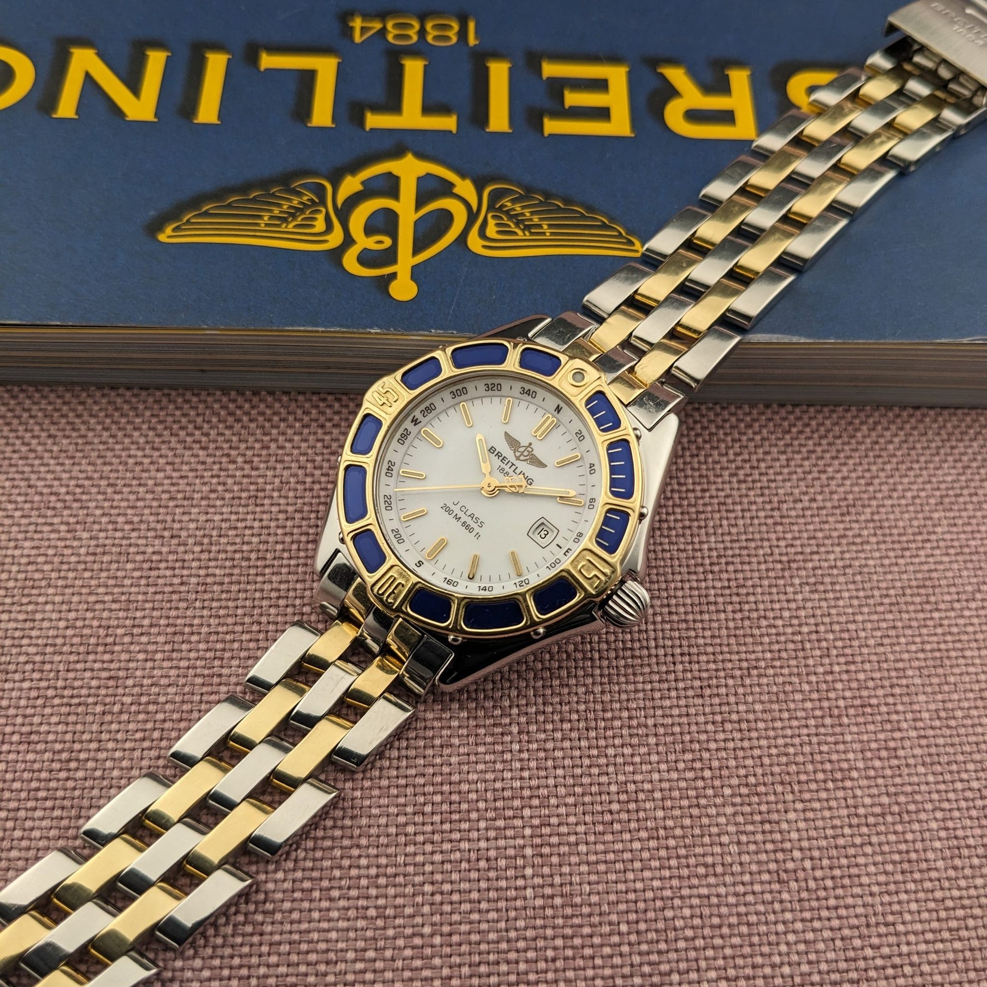 Breitling J Class Lady Gold-Steel with documents / Ref D52065 vintage watch