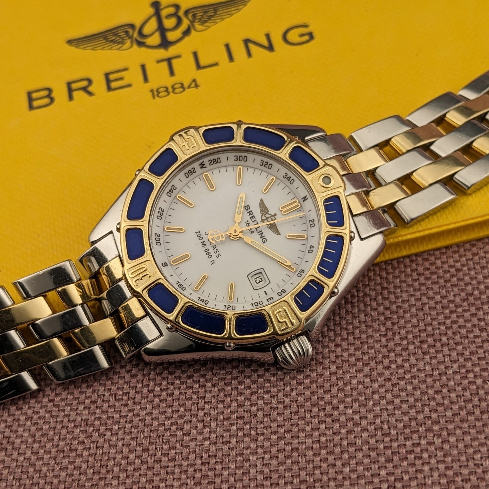 Breitling J Class Lady Gold-Steel with documents / Ref D52065 vintage watch