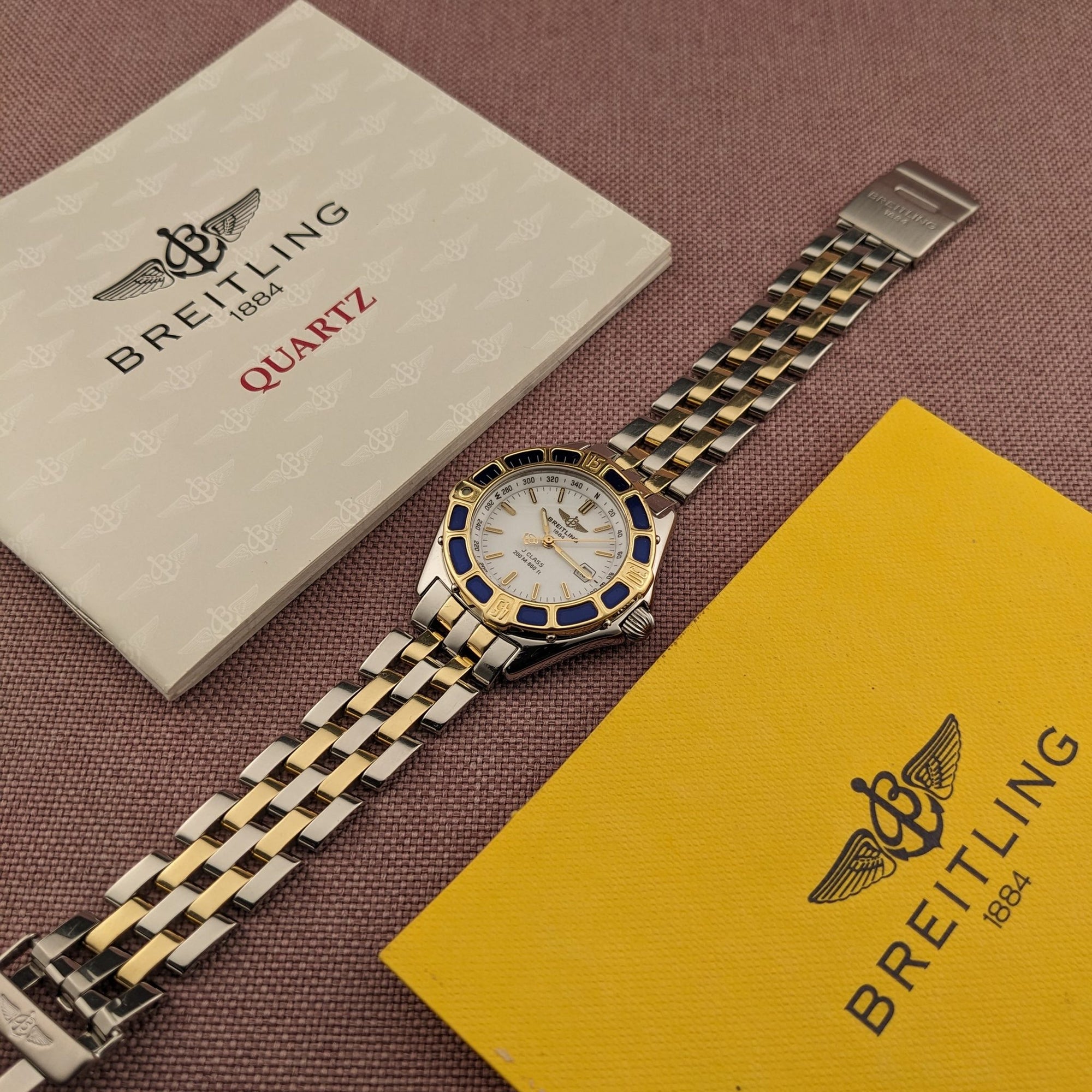 Breitling J Class Lady Gold-Steel with documents / Ref D52065 vintage watch