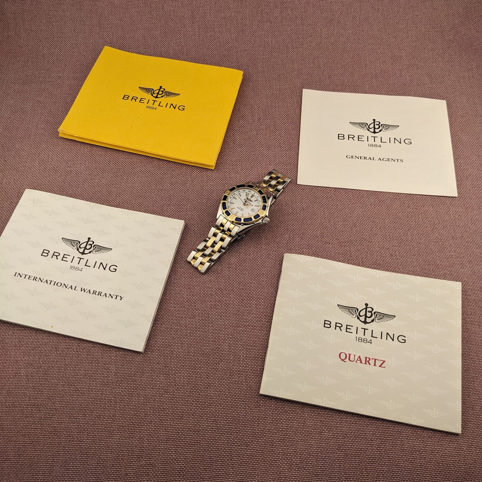 Breitling J Class Lady Gold-Steel with documents / Ref D52065 vintage watch