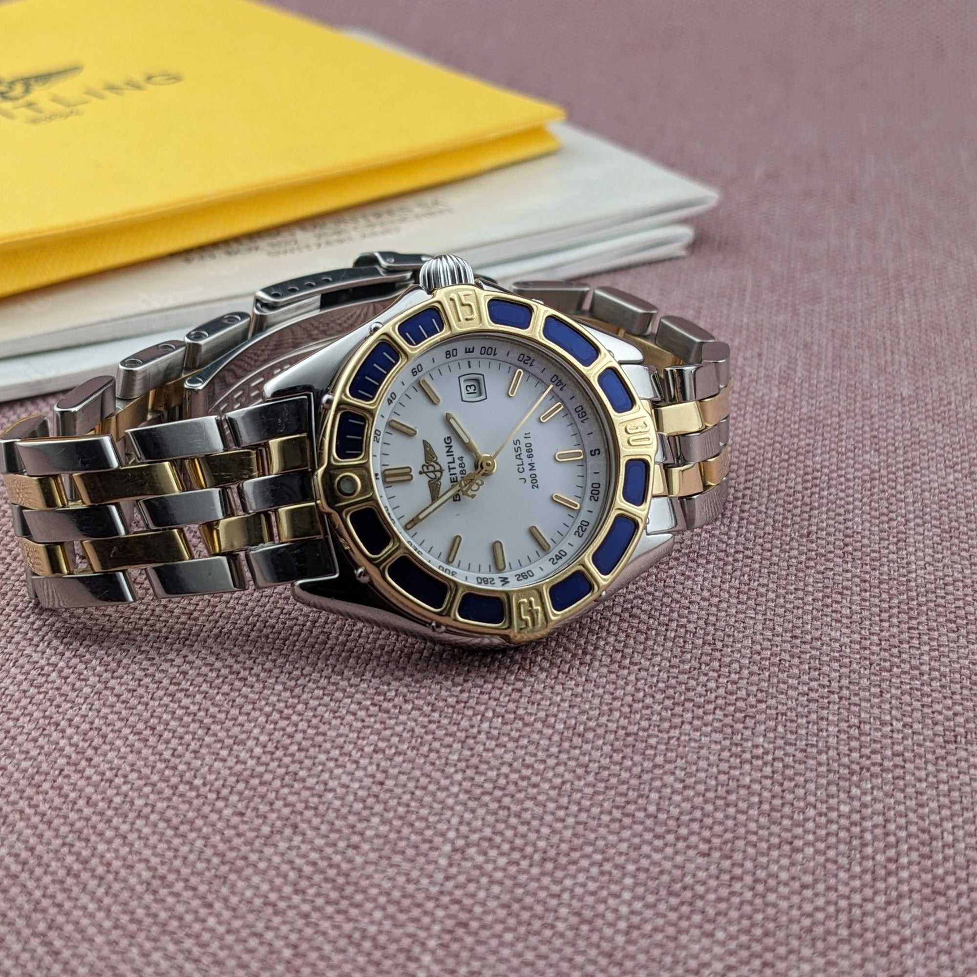 Breitling J Class Lady Gold-Steel with documents / Ref D52065 vintage watch
