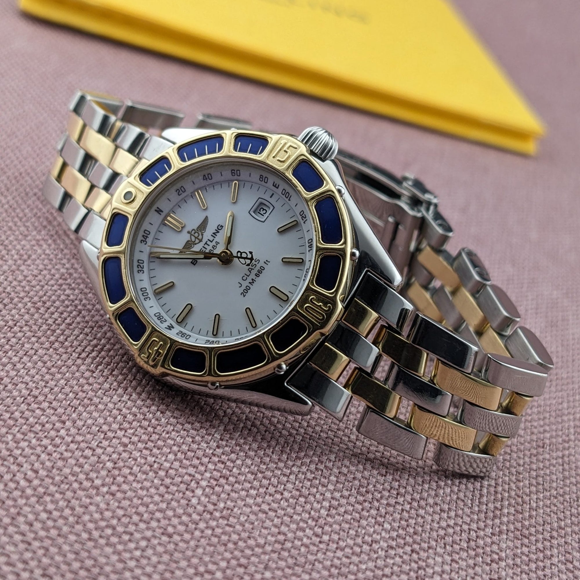 Breitling J Class Lady Gold-Steel with documents / Ref D52065 vintage watch