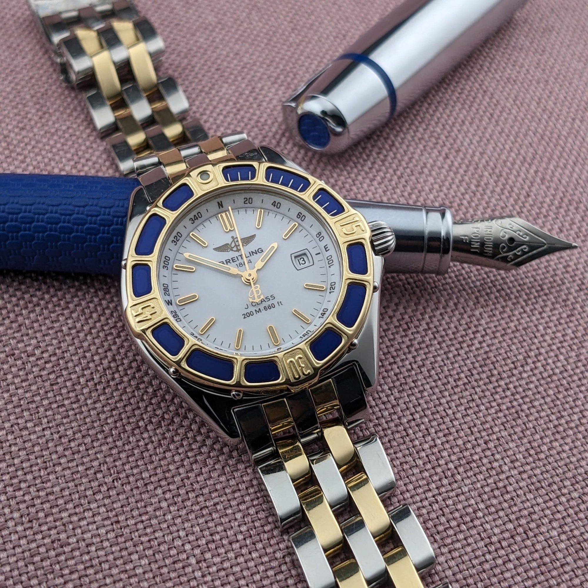 Breitling J Class Lady Gold-Steel with documents / Ref D52065 vintage watch