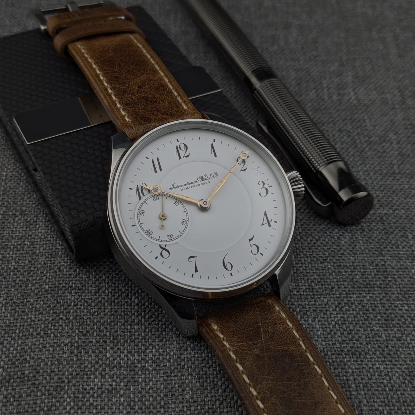 Circa 100 Years Old Antique Pocket Watch IWC Schaffhausen Movement 1926 / Cal 57 Movement / Serviced vintage watch