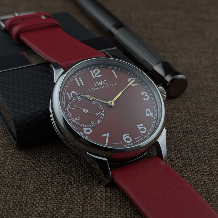 حوالي 110 سنة عمرها IWC Schaffhausen قديمة حوالي 1915 / كاليبر 73 تحويل ساعة جيب / سلالة بورتوجيزر المبكرة / مفحوصة