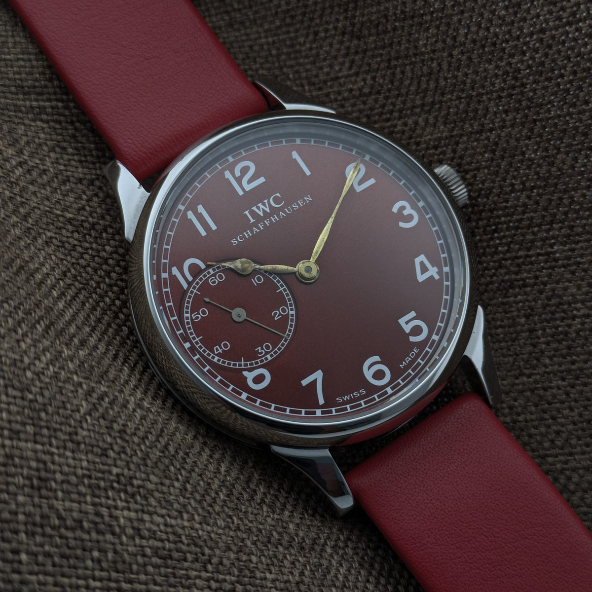 Circa 110 Years Old IWC Schaffhausen Antique c. 1915 / Cal. 73 Pocket-Watch Conversion / Early Portugieser Lineage / Serviced vintage watch