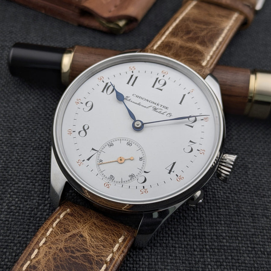 Circa 115 Jahre alte IWC Schaffhausen Chronomètre Taschenuhr-Werk / Antike Uhr von 1910 / Kaliber Sav. c. 53 Werk / Gewartet