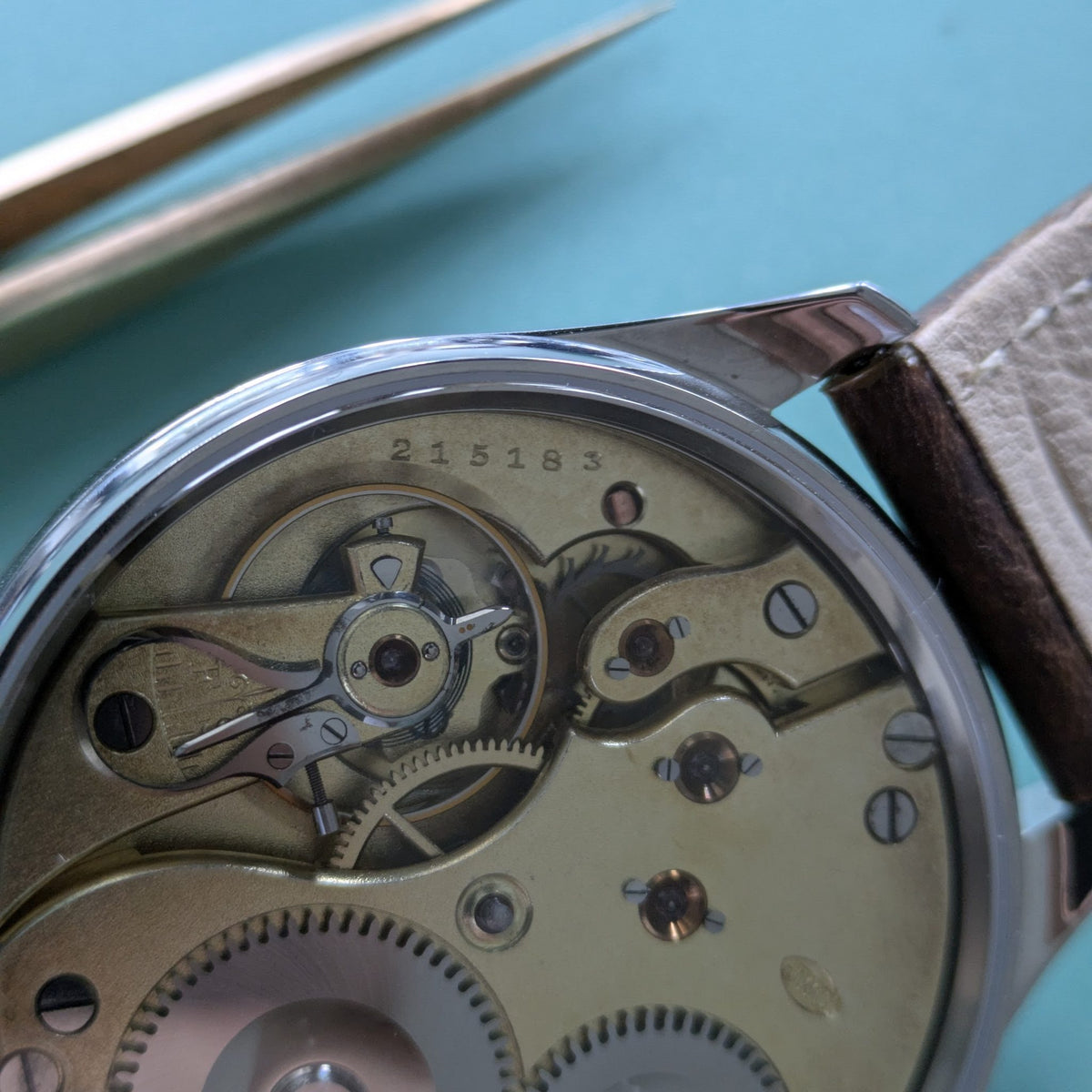 Circa 115 Years Old IWC Schaffhausen Chronomètre Pocket Watch Movement / Antique 1910 Watch / Cal Sav. c. 53 Movement / Serviced vintage watch