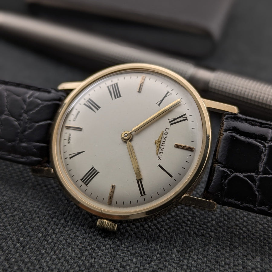 Ungefähr 45 Jahre alte Goldene Longines / Vintage 1979 Uhr / Kaliber 428 Uhrwerk / Gewartet