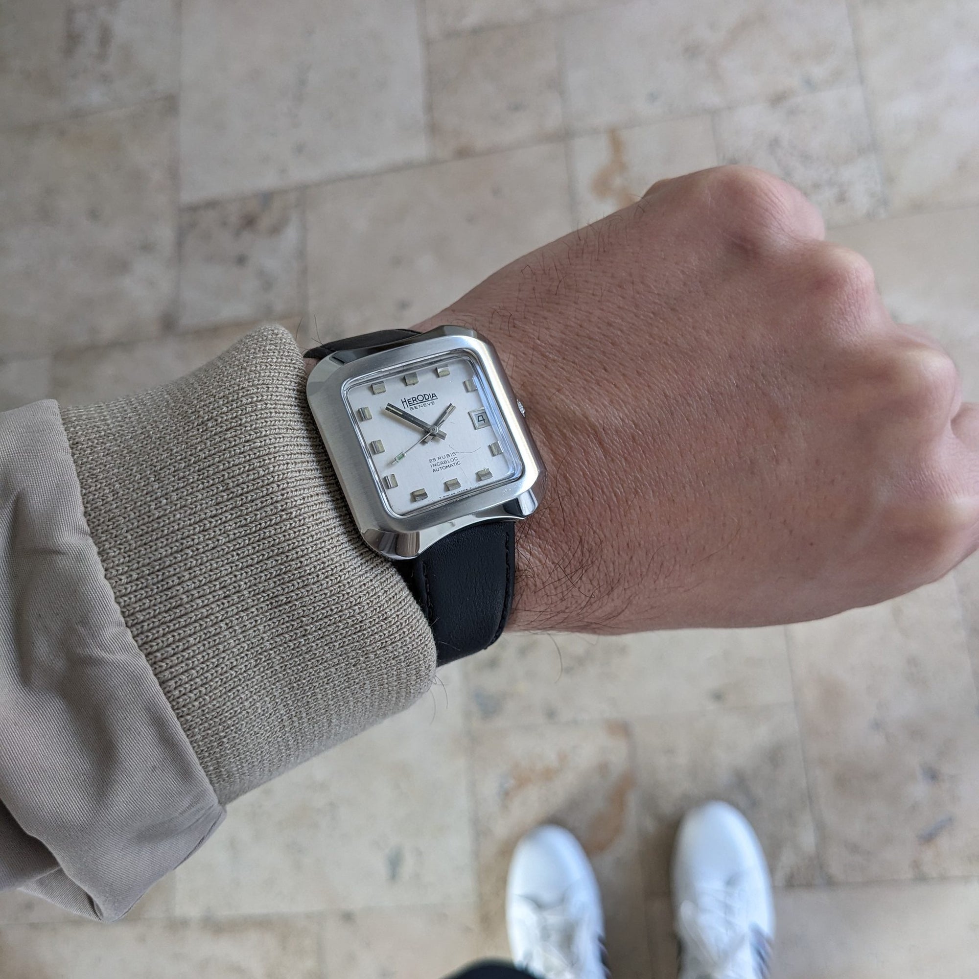Circa 50 Years Old / Herodia Automatic Geneve / Vintage 1970s Watch / Cal ETA 2782 Movement / Serviced vintage watch
