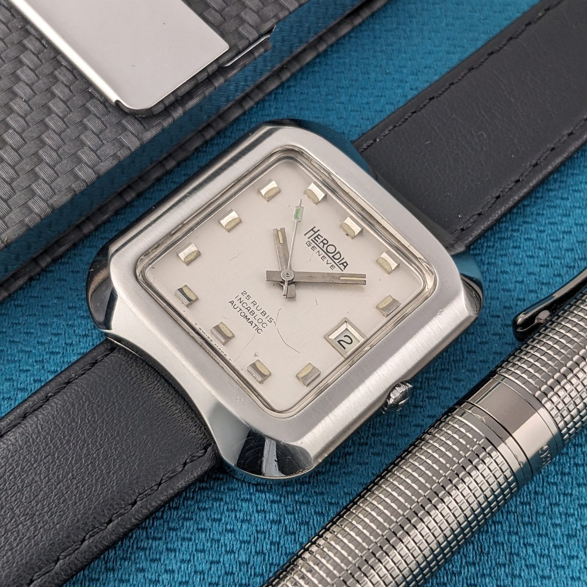 Circa 50 Years Old / Herodia Automatic Geneve / Vintage 1970s Watch / Cal ETA 2782 Movement / Serviced vintage watch